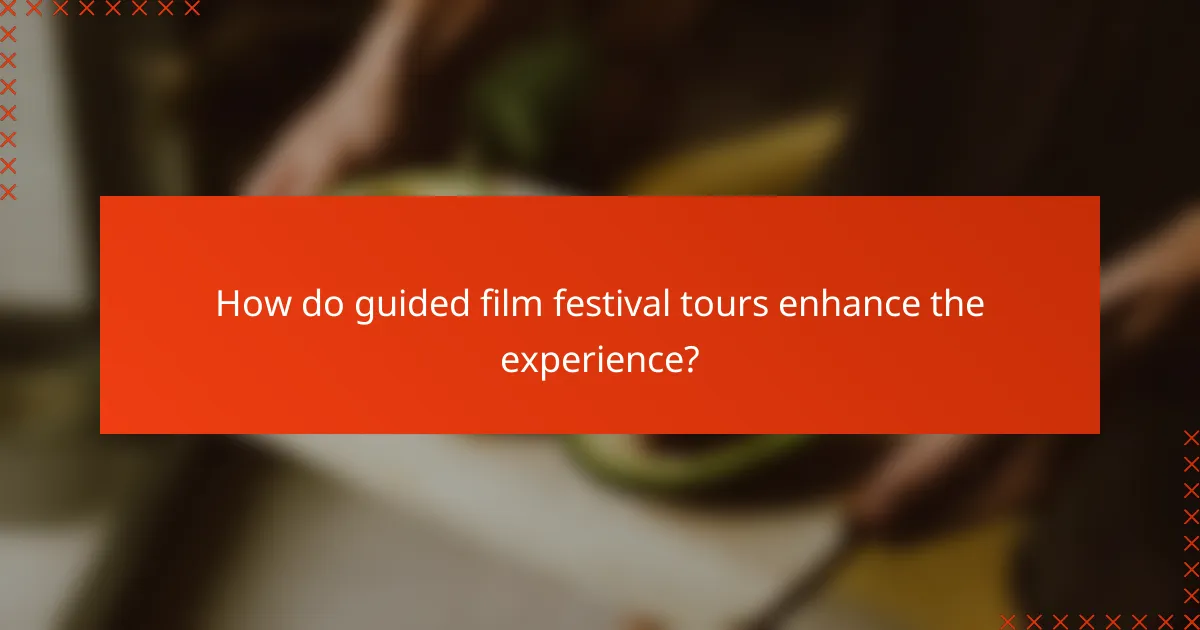 How do guided film festival tours enhance the experience?