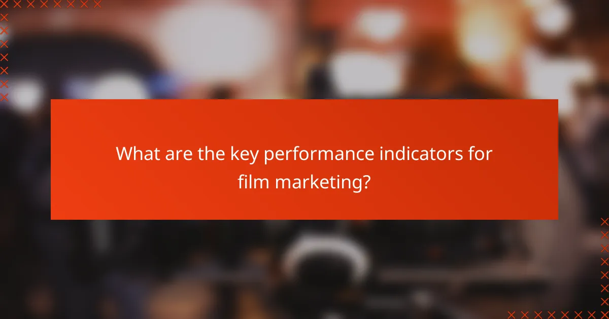 What are the key performance indicators for film marketing?