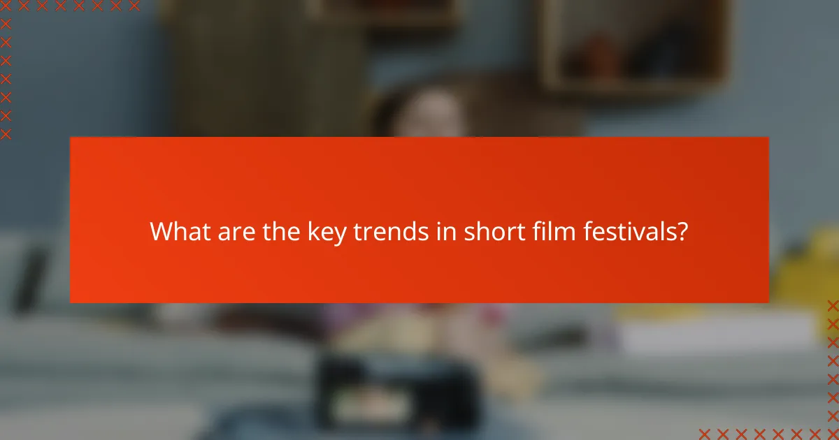 What are the key trends in short film festivals?